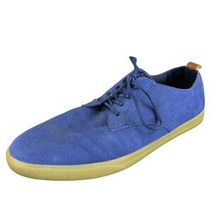 Clae Men's Ellington Sneaker Blue Textile Size 12 Medium Gently Used 2025